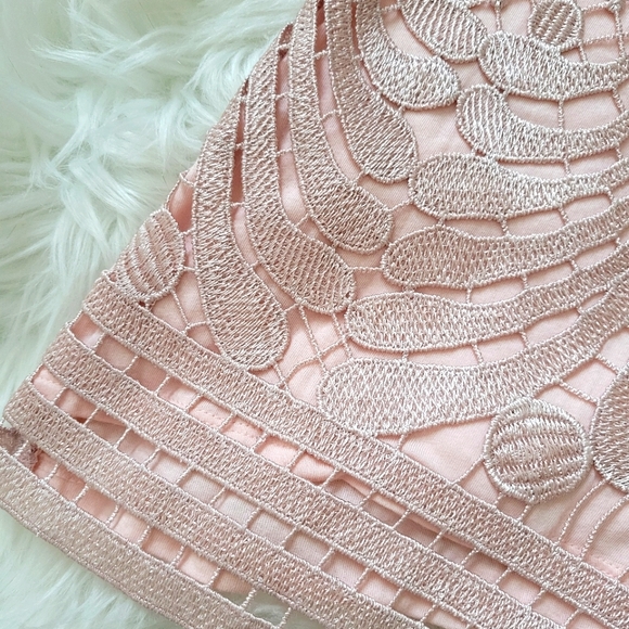 EXPRESS Pink Lace Embroidered Tank Top EUC Size Small - Picture 6 of 9